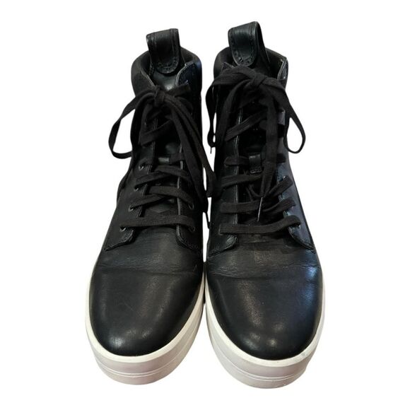 TIMBERLAND Mayliss Women's Black Leather Hi-Top Sneakers 11 - Picture 3 of 6